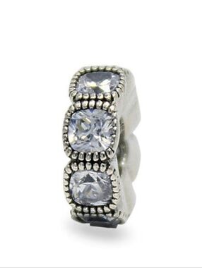 Authentic Retired Pandora Alluring Cushion Spacer In 925 Sterling Silver